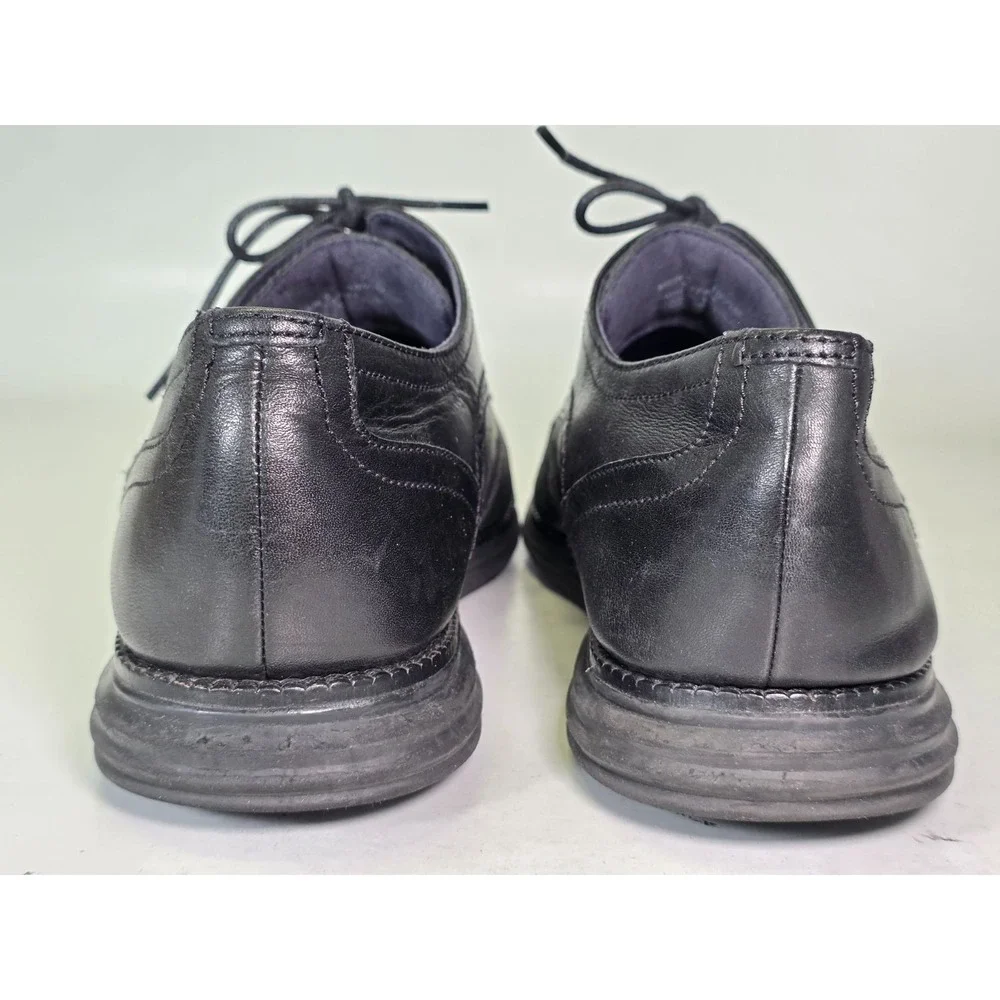 Cole Haan Original Grand Mens Size 10.5 Black Leather Wingtip Oxford Dress Shoes